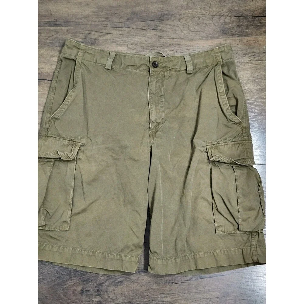 Banana Republic Men's Cargo Shorts Size 38 Green Quiet Preppy